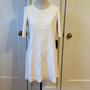 NWT Zara cream pleather dress. Size M